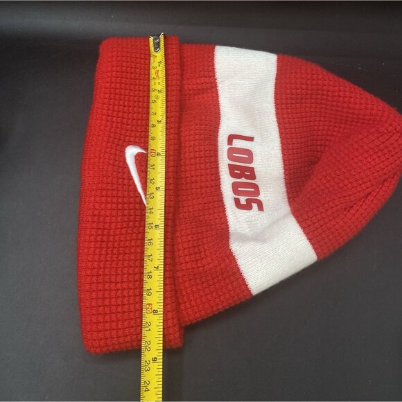 Nike University of New Mexico Lobos Beanie Adult NCAA Red White - Picture 5 of 11